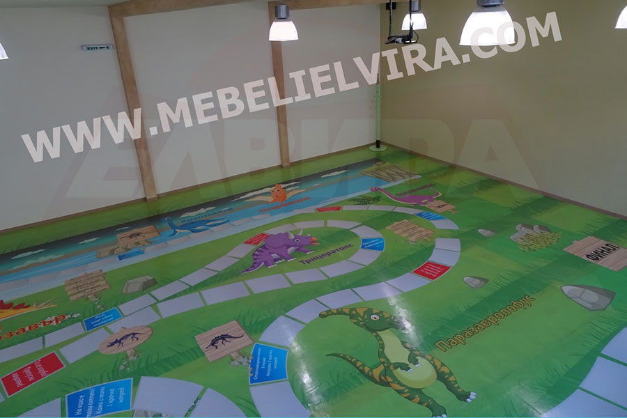 3D Flooring Decor Board game “Dino World” (educational)  Ruvitex 3D  Decors®, Ruvimat®, Ruvitex Armofol®, Ruviflex®- RDC-Regional distribution  company EOOD